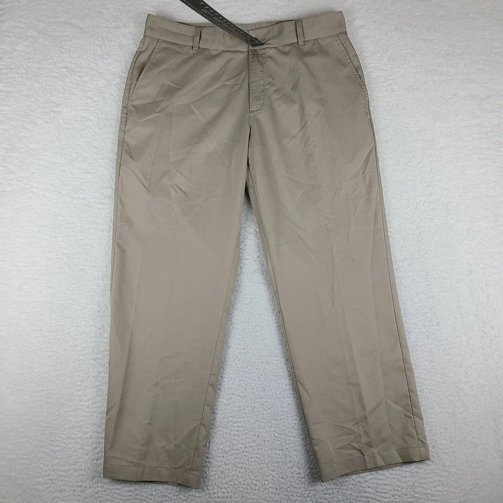 Adidas Pants Mens 36x30 Beige Stone Climalite Activewear Performance Tech Golf *